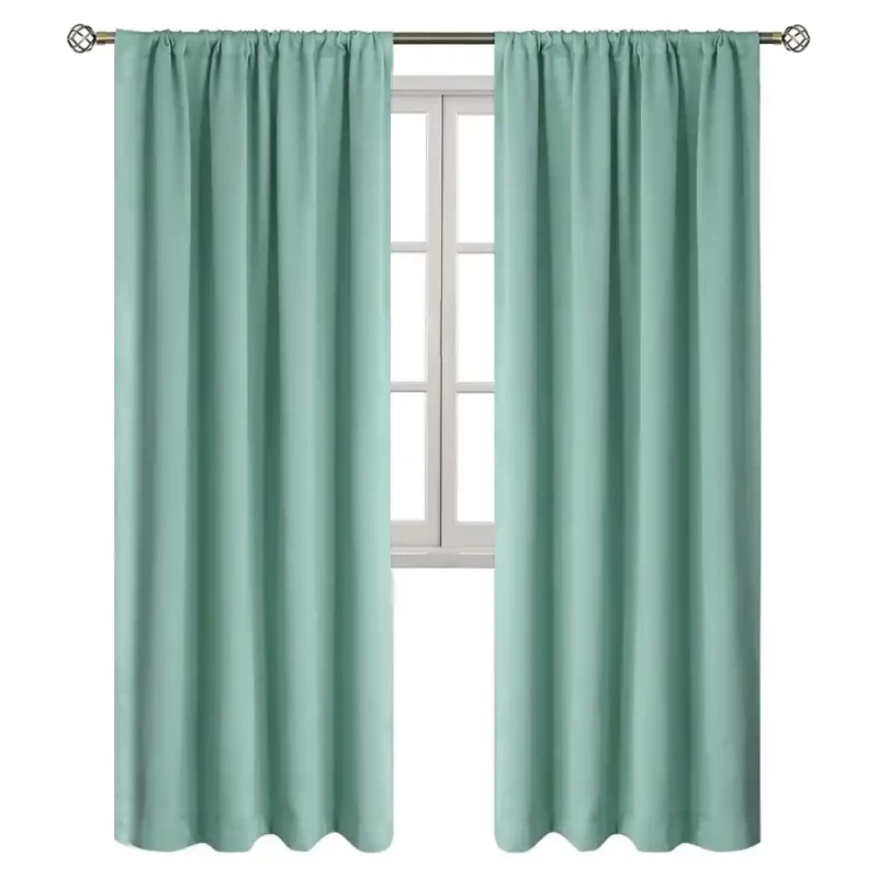 Blackout Luxury Palace Curtains - Green Mint image